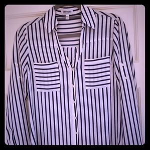 Express Portofino Shirt Button Down Blouse XSmall
